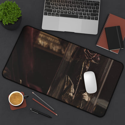 Dead Rose In Glass Dome - Dark Academia Gaming Desk Mat - Moikas