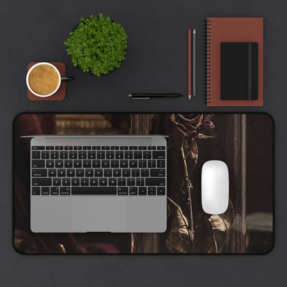 Dead Rose In Glass Dome - Dark Academia Gaming Desk Mat - Moikas