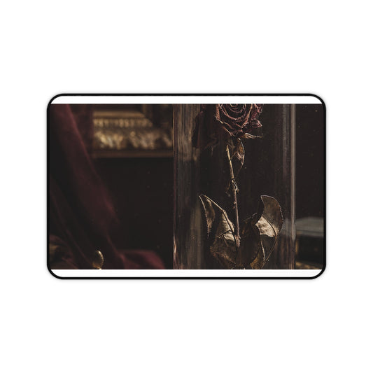 Dead Rose In Glass Dome - Dark Academia Gaming Desk Mat - Moikas