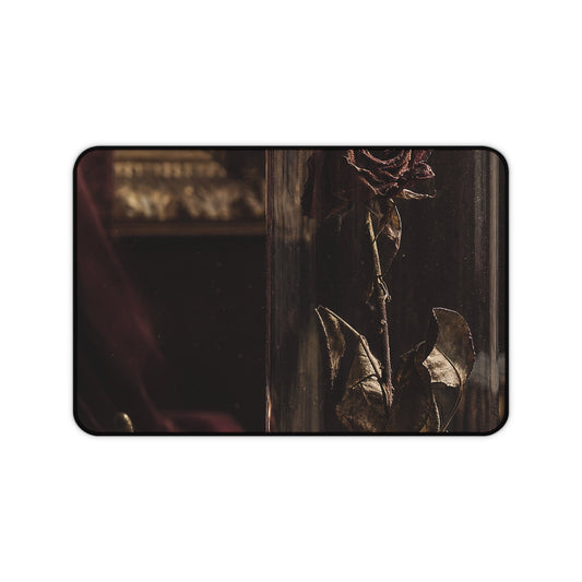 Dead Rose In Glass Dome - Dark Academia Gaming Desk Mat - Moikas
