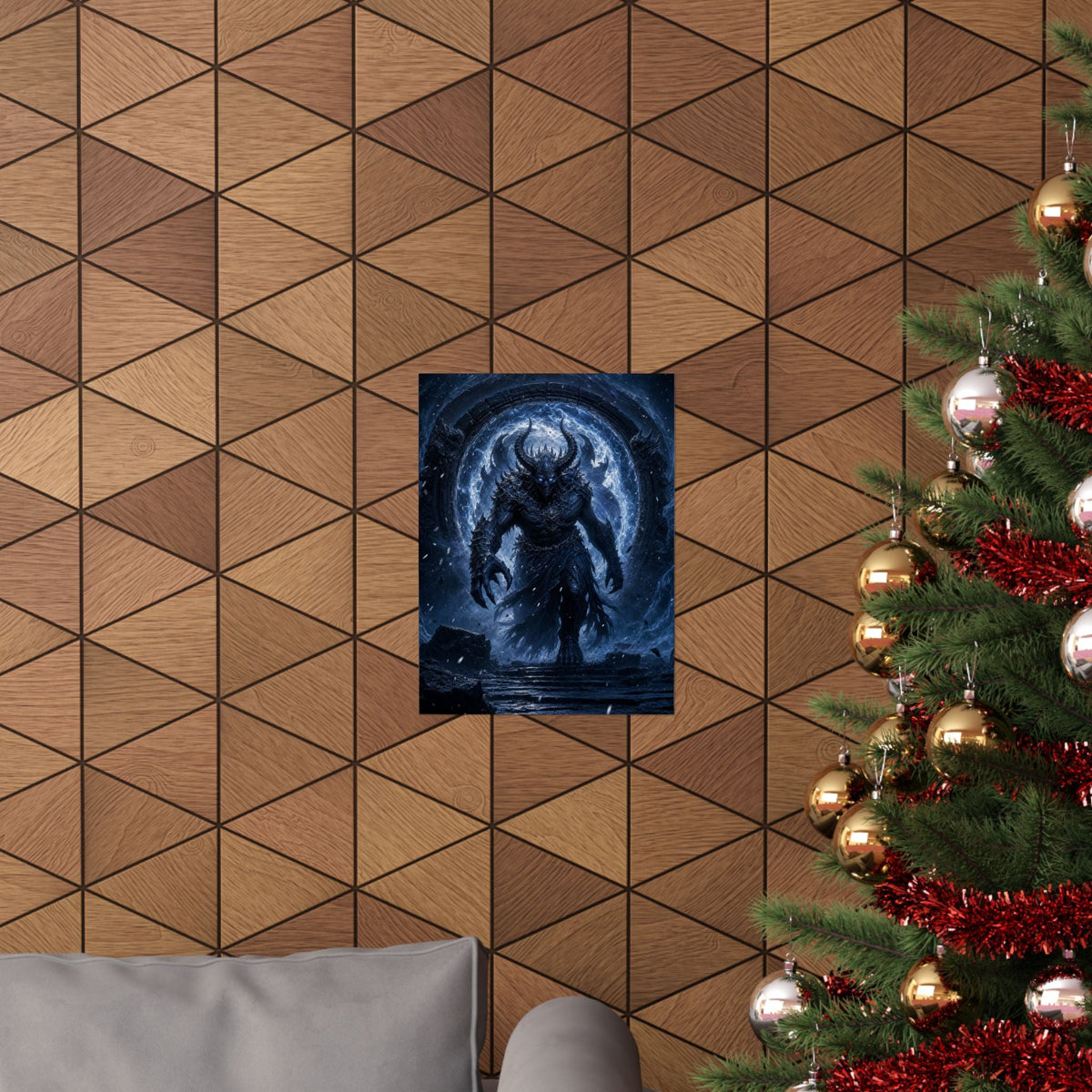 Demon Emerging From Portal - Dark Fantasy Art Print (Matte Poster) - Moikas