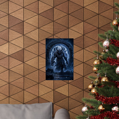 Demon Emerging From Portal - Dark Fantasy Art Print (Matte Poster) - Moikas