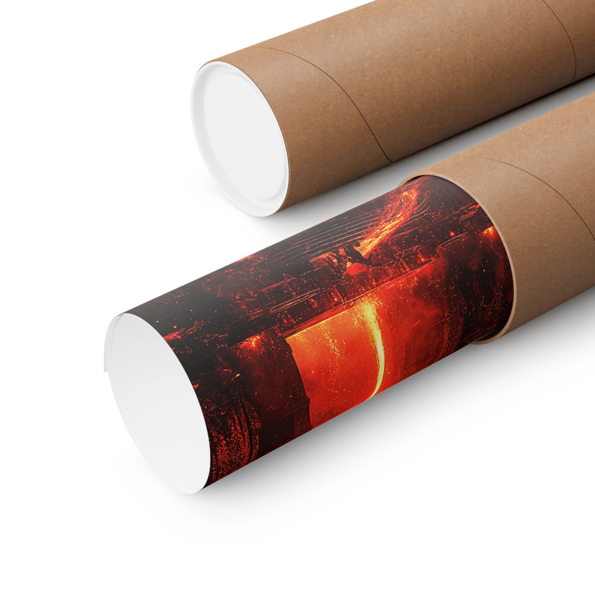 Demon Forge With Molten Metal - Dark Fantasy Art Print (Matte Poster) - Moikas