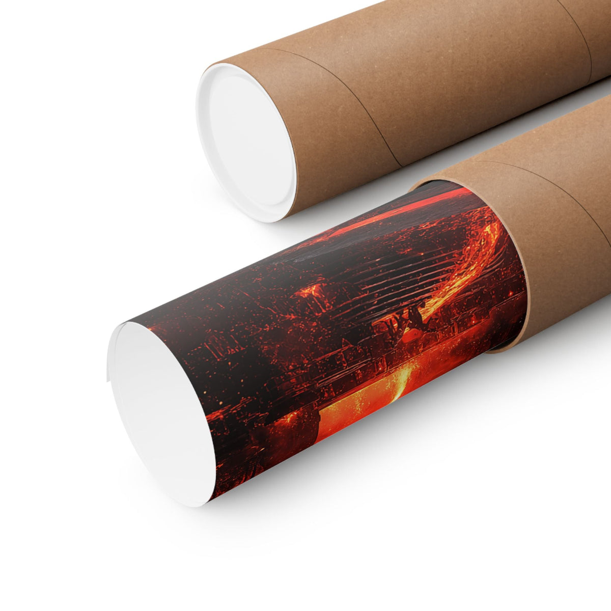 Demon Forge With Molten Metal - Dark Fantasy Art Print (Matte Poster) - Moikas