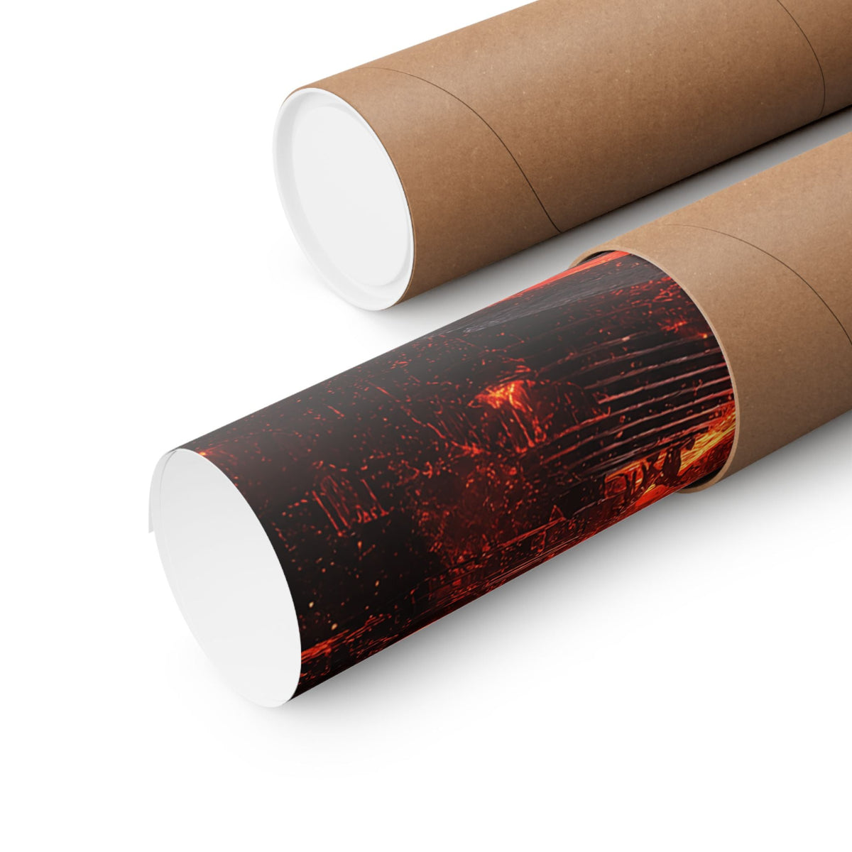 Demon Forge With Molten Metal - Dark Fantasy Art Print (Matte Poster) - Moikas