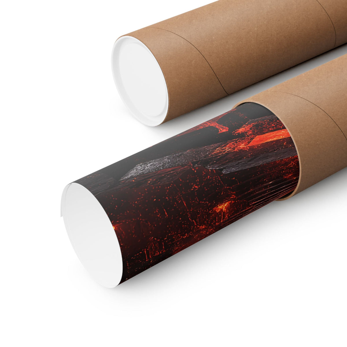 Demon Forge With Molten Metal - Dark Fantasy Art Print (Matte Poster) - Moikas