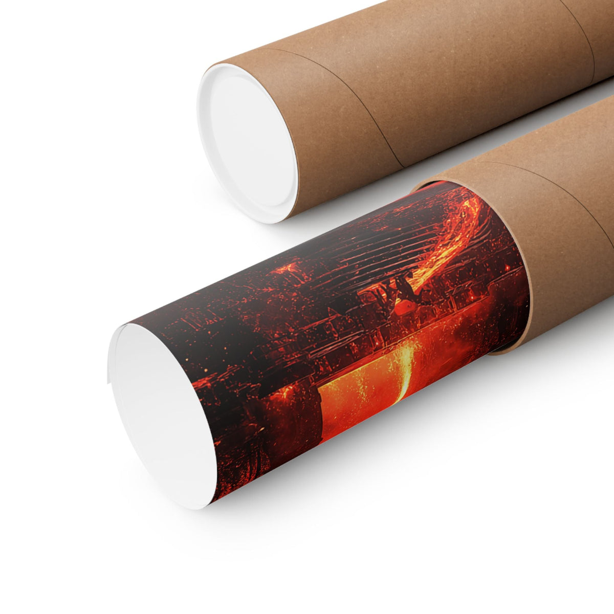 Demon Forge With Molten Metal - Dark Fantasy Art Print (Matte Poster) - Moikas