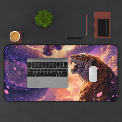 Dragon And Tiger Facing Off - Anime Manga Gaming Desk Mat - Moikas