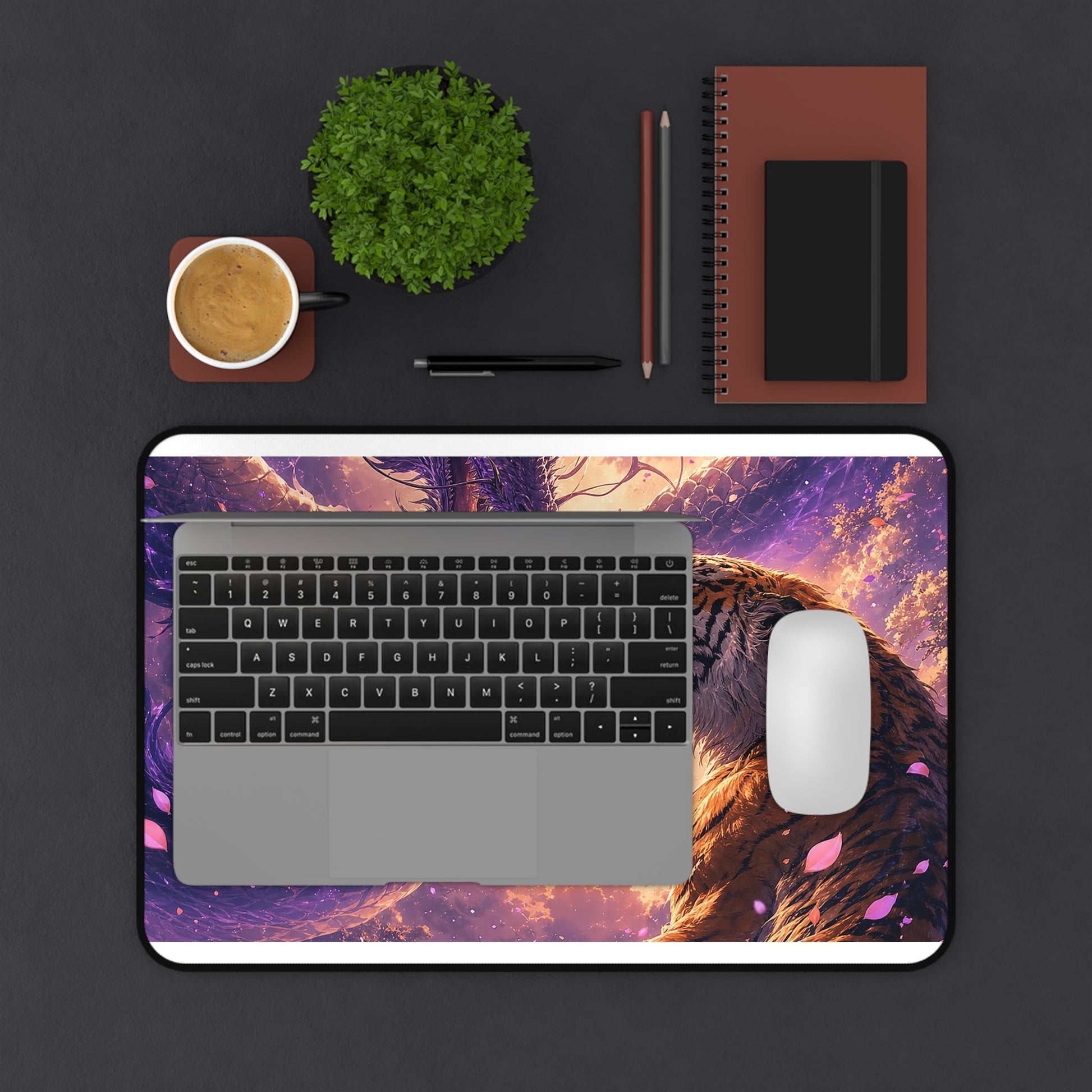 Dragon And Tiger Facing Off - Anime Manga Gaming Desk Mat - Moikas