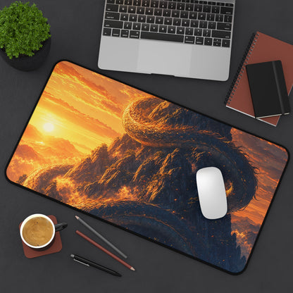 Dragon Coiled Around Mountain - Anime Manga Gaming Desk Mat - Moikas