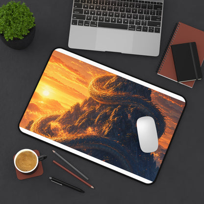 Dragon Coiled Around Mountain - Anime Manga Gaming Desk Mat - Moikas
