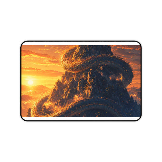 Dragon Coiled Around Mountain - Anime Manga Gaming Desk Mat - Moikas