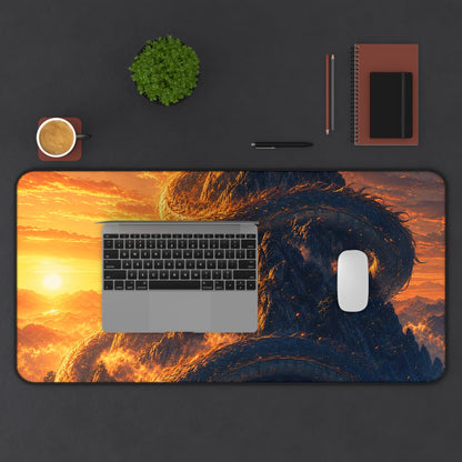Dragon Coiled Around Mountain - Anime Manga Gaming Desk Mat - Moikas