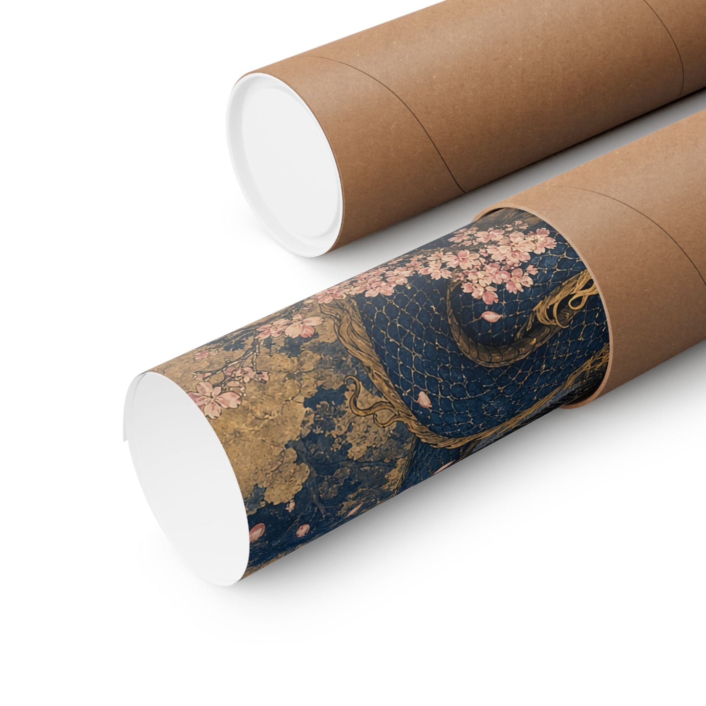 Dragon Coiled Around Pagoda - Japanese Mythology Art Print (Matte Poster) - Moikas