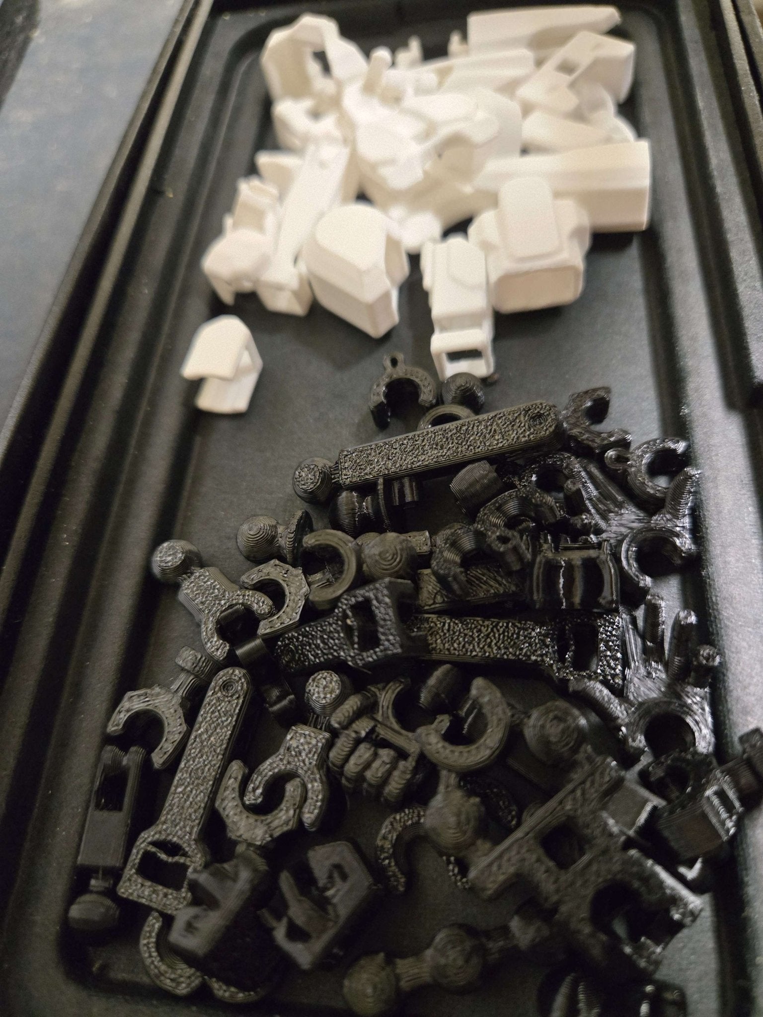 Dummy 13 Poseable Action Figure Starter Kit with Display Stand – White Armor / Black Frame (Unassembled or Fully Assembled) - Moikas