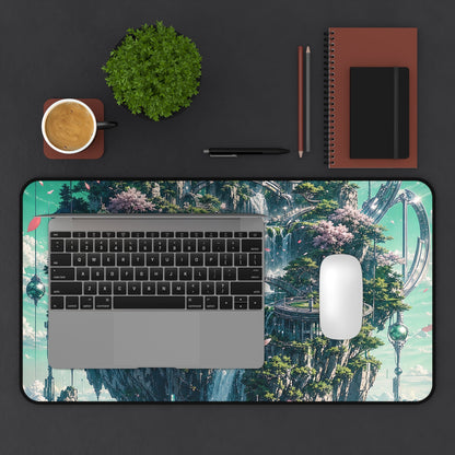 Floating Island With Waterfall - Anime Manga Gaming Desk Mat - Moikas
