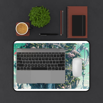 Floating Island With Waterfall - Anime Manga Gaming Desk Mat - Moikas