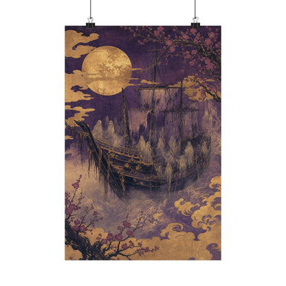 Funayurei Ghost Ship - Japanese Mythology Art Print (Matte Poster) - Moikas