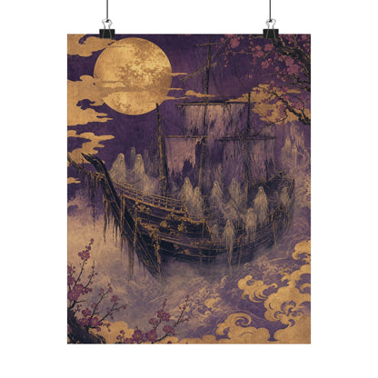 Funayurei Ghost Ship - Japanese Mythology Art Print (Matte Poster) - Moikas