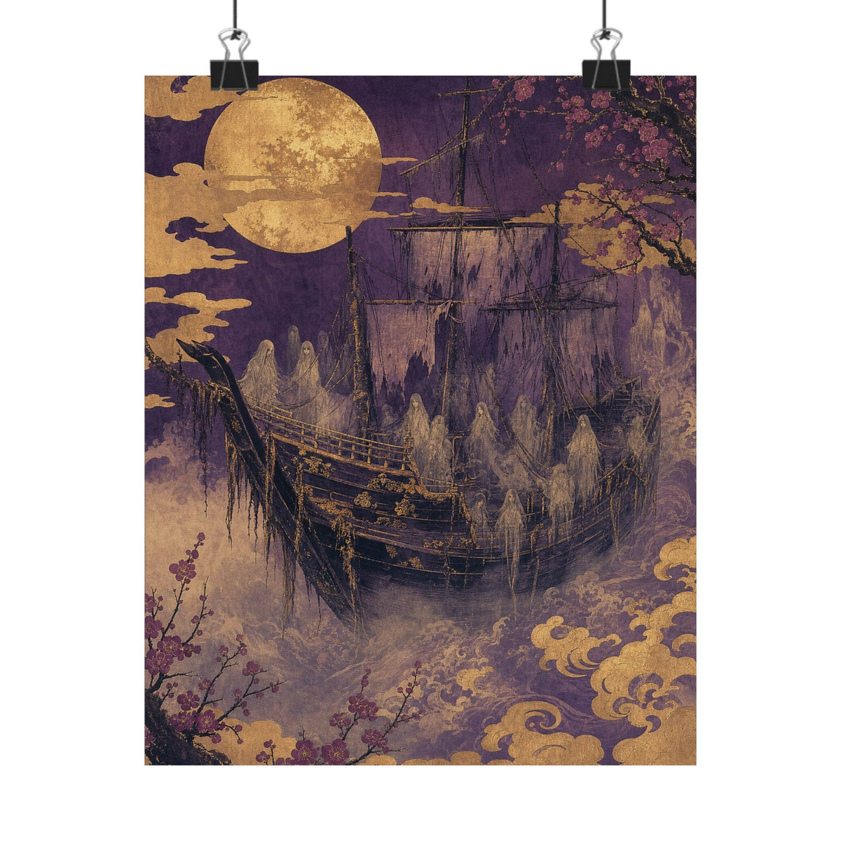 Funayurei Ghost Ship - Japanese Mythology Art Print (Matte Poster) - Moikas