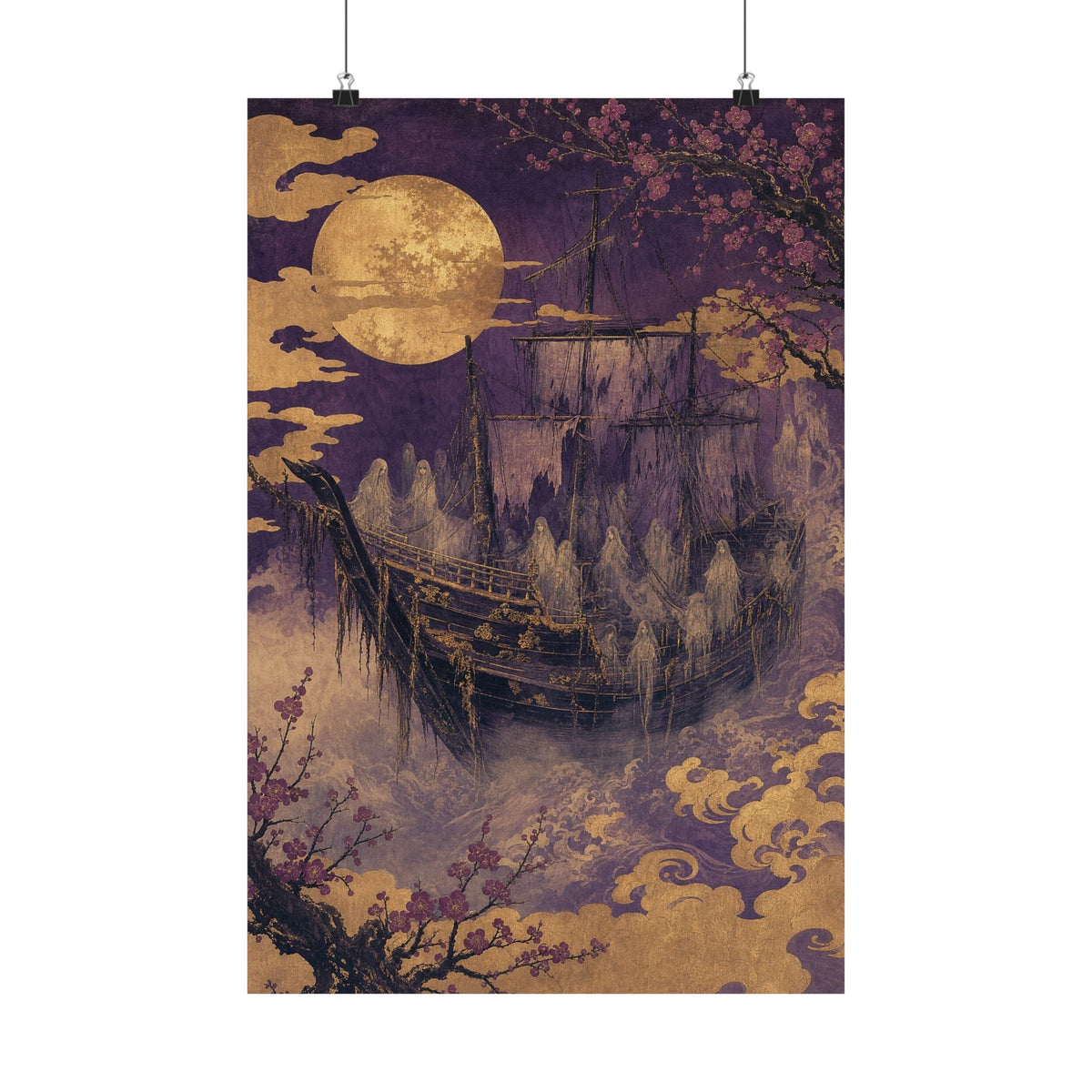 Funayurei Ghost Ship - Japanese Mythology Art Print (Matte Poster) - Moikas