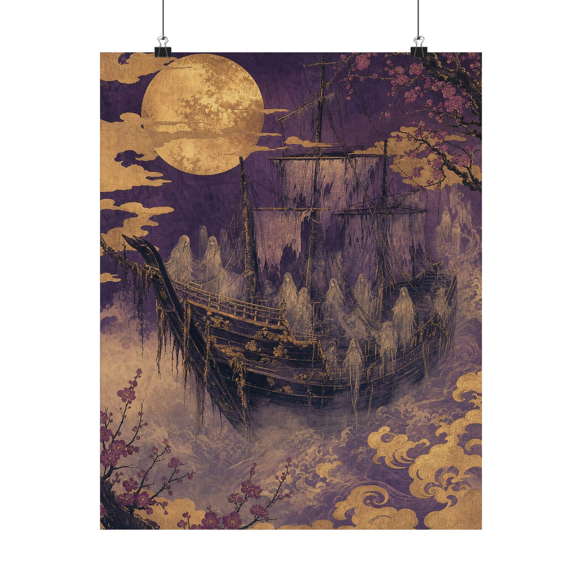 Funayurei Ghost Ship - Japanese Mythology Art Print (Matte Poster) - Moikas