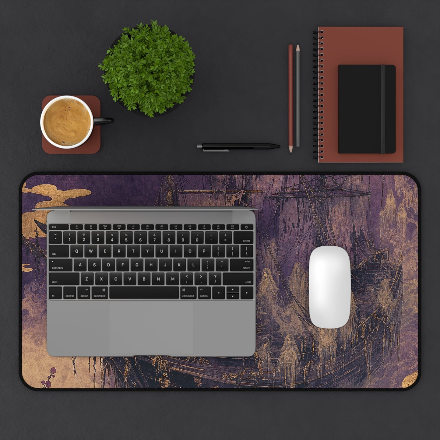 Funayurei Ghost Ship - Japanese Mythology Gaming Desk Mat - Moikas