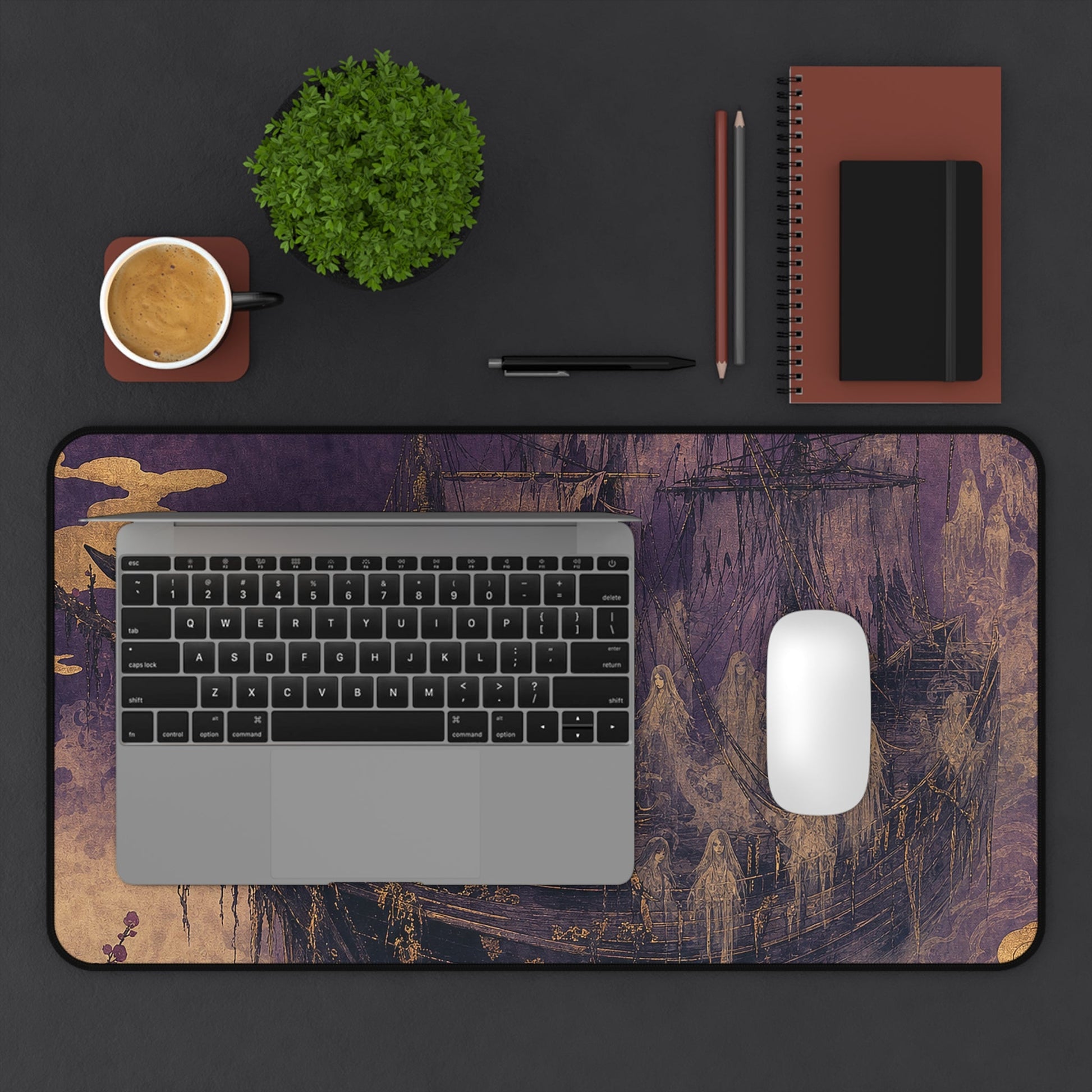 Funayurei Ghost Ship - Japanese Mythology Gaming Desk Mat - Moikas