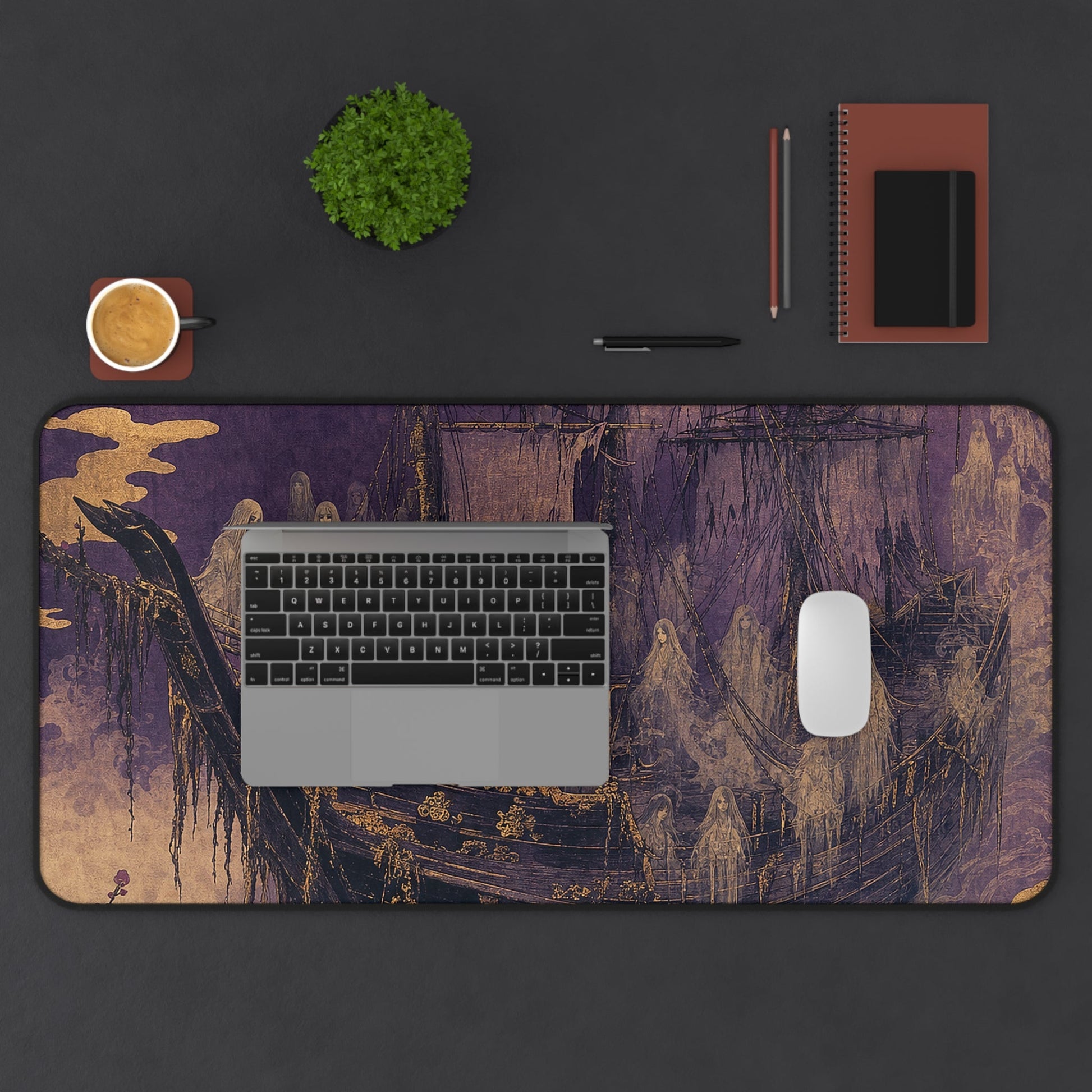 Funayurei Ghost Ship - Japanese Mythology Gaming Desk Mat - Moikas