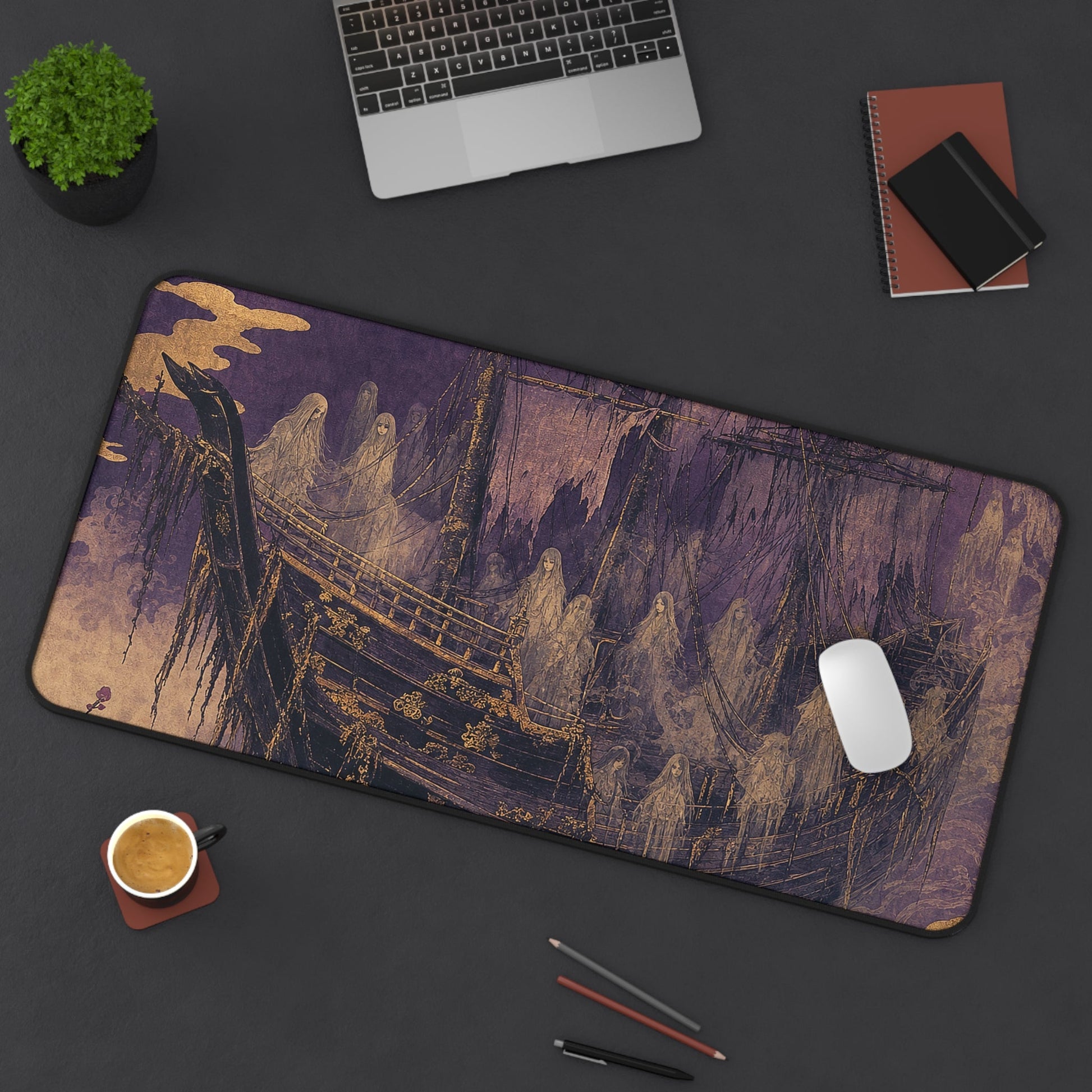 Funayurei Ghost Ship - Japanese Mythology Gaming Desk Mat - Moikas