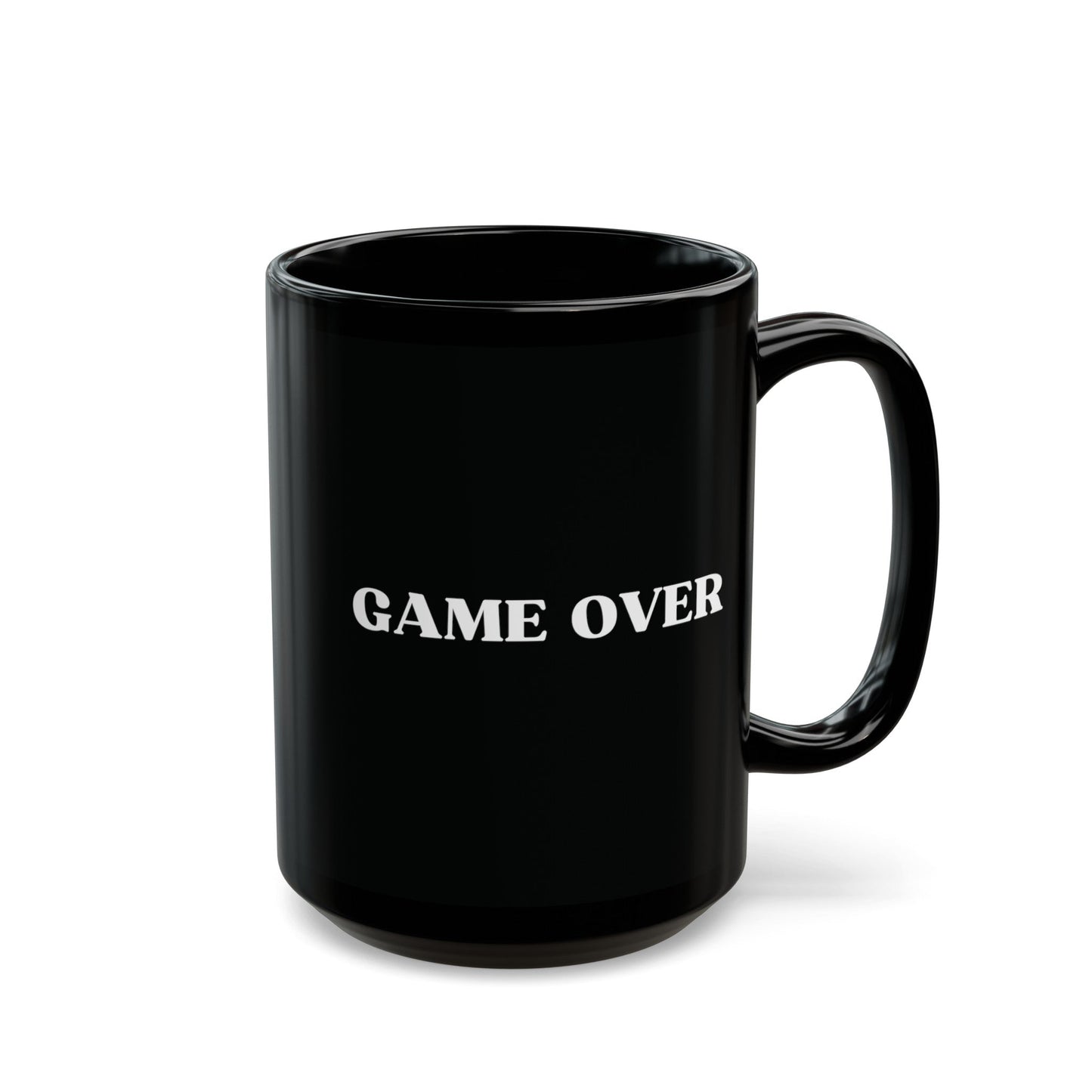 Game Over | Funny Gamer Inspired Cup, Video Game Coffee Cup, Office Or Geek Gift | Black Coffee Mug (11/15oz) - Moikas