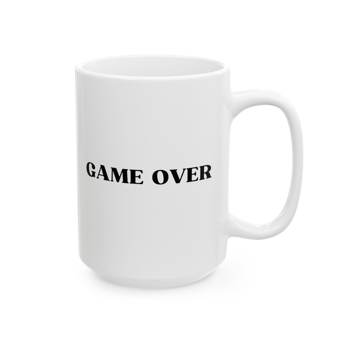 Game Over | Funny Gamer Inspired Cup, Video Game Coffee Cup, Office Or Geek Gift | White Coffee Mug (11/15oz) - Moikas