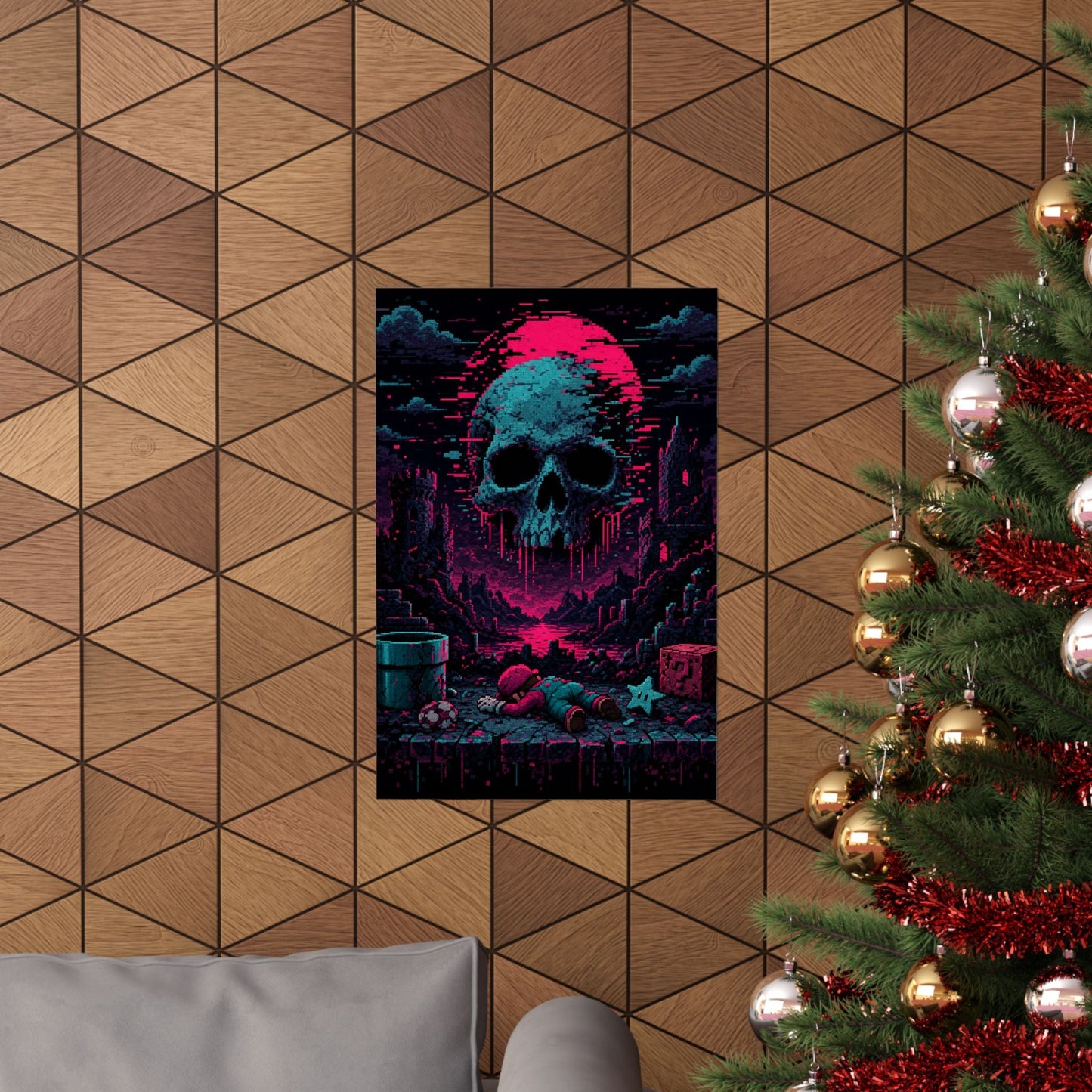 Game Over Screen Retro Style - Gaming Culture Art Print (Matte Poster) - Moikas