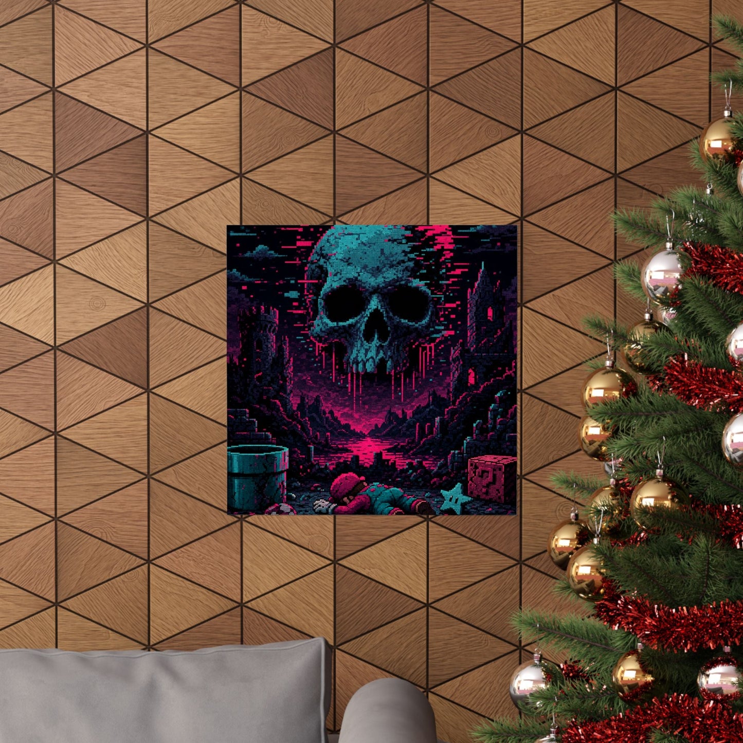 Game Over Screen Retro Style - Gaming Culture Art Print (Matte Poster) - Moikas