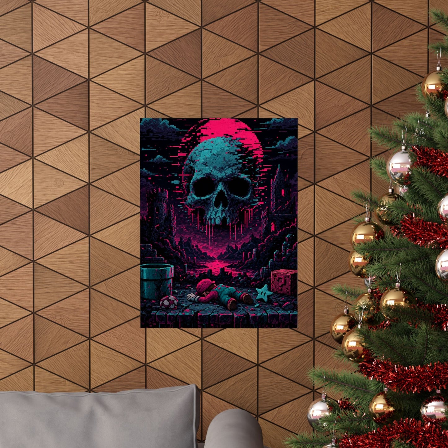 Game Over Screen Retro Style - Gaming Culture Art Print (Matte Poster) - Moikas