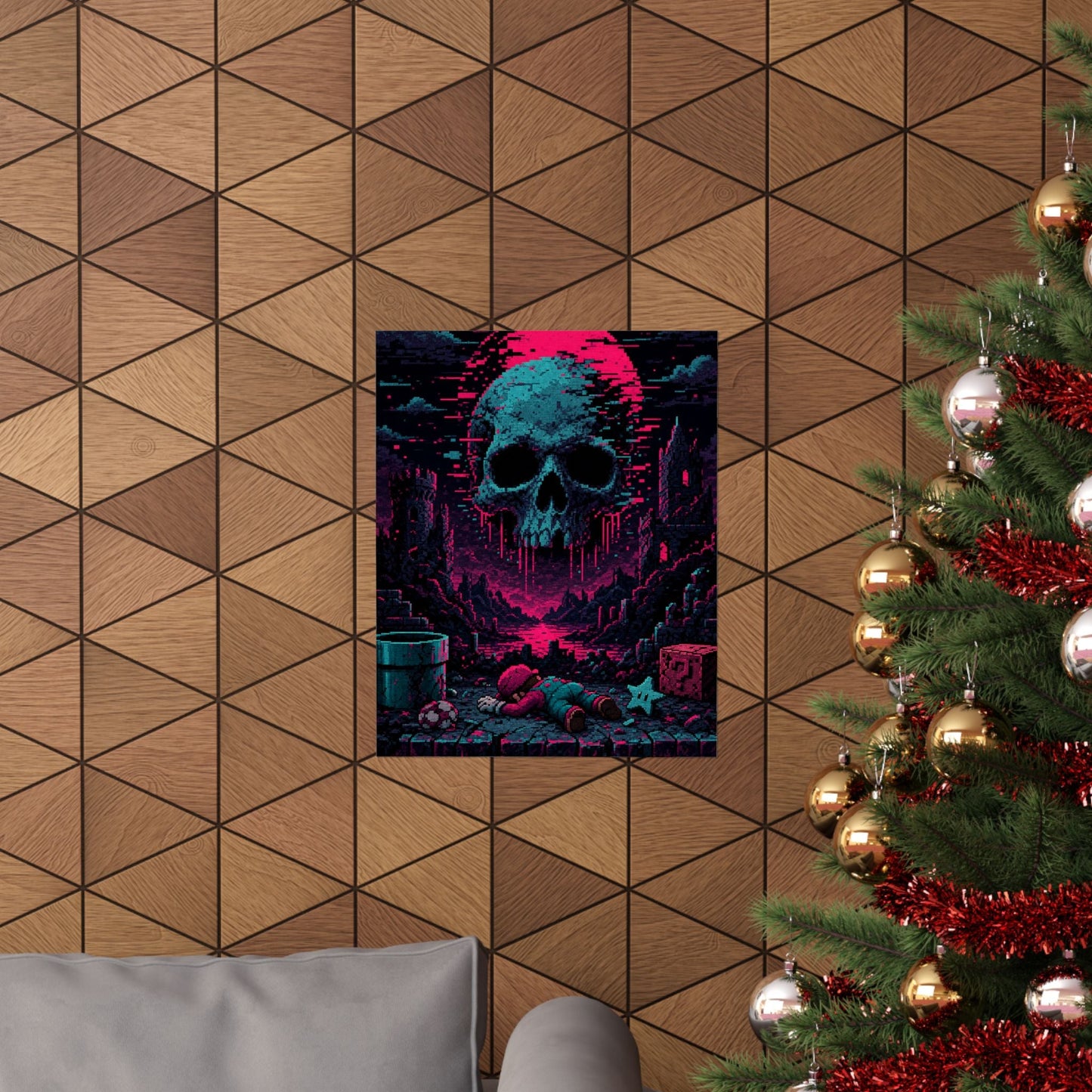 Game Over Screen Retro Style - Gaming Culture Art Print (Matte Poster) - Moikas