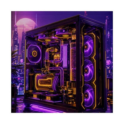 Gaming Pc With Liquid Cooling Glow - Gaming Culture Art Print (Matte Poster) - Moikas