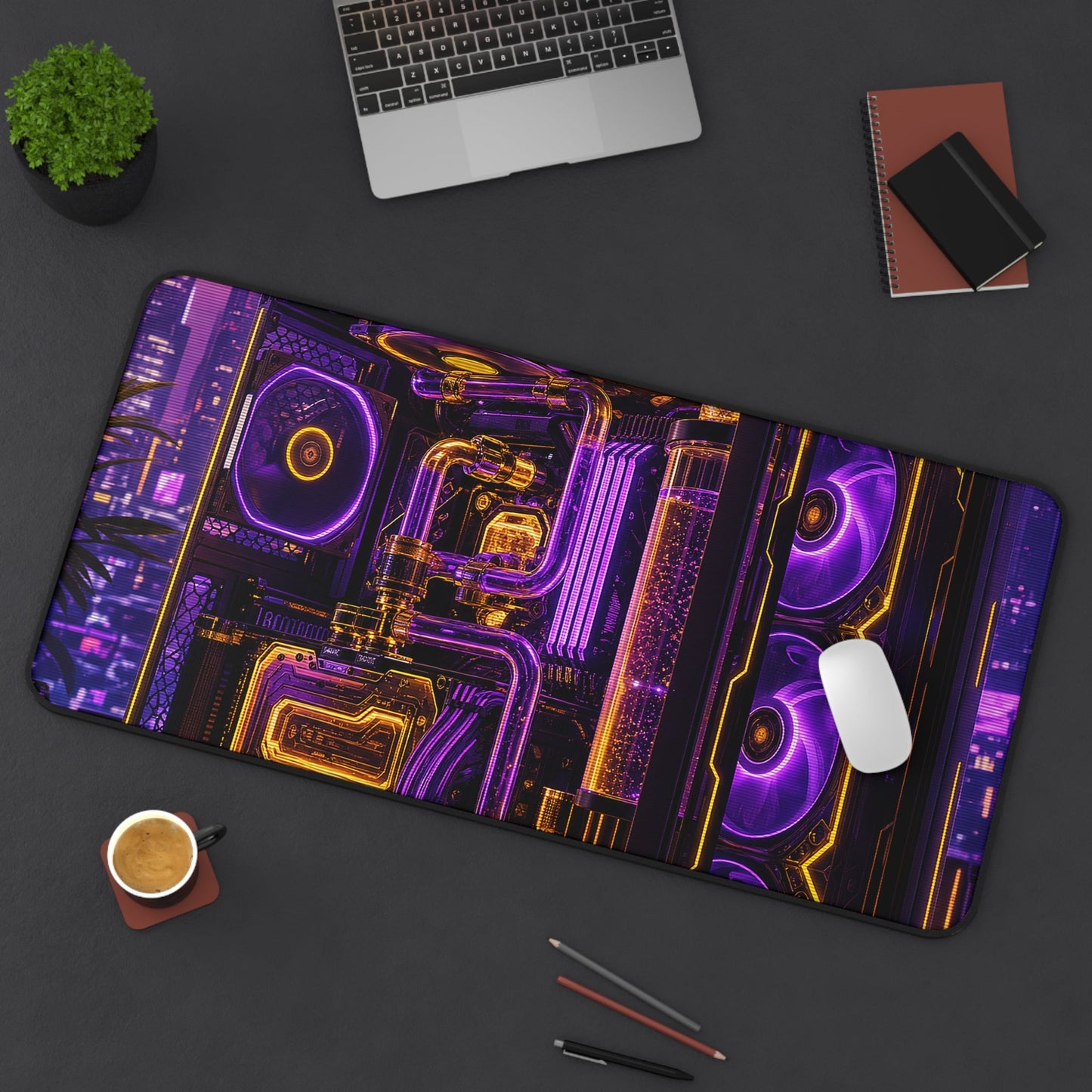Gaming Pc With Liquid Cooling Glow - Gaming Culture Gaming Desk Mat - Moikas