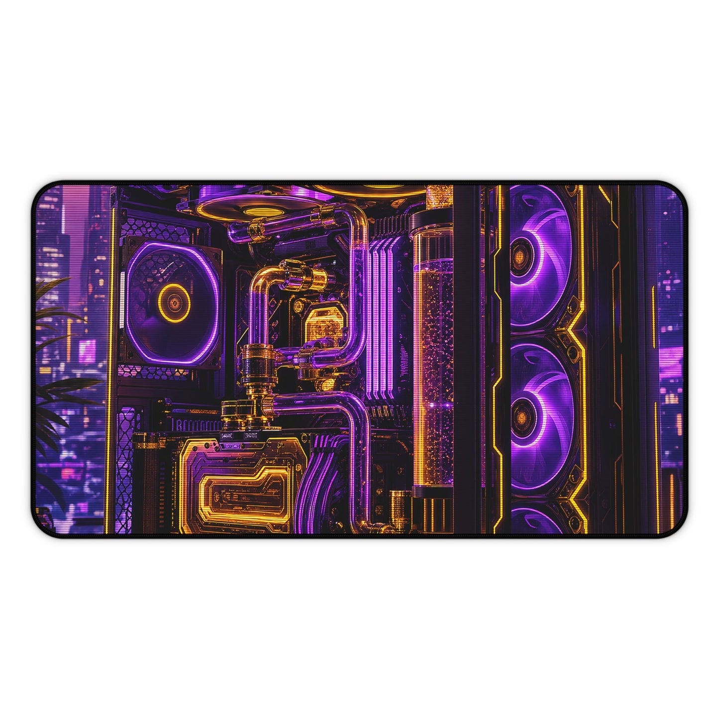 Gaming Pc With Liquid Cooling Glow - Gaming Culture Gaming Desk Mat - Moikas