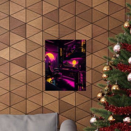 Gaming Setup With Rgb Lights - Gaming Culture Art Print (Matte Poster) - Moikas