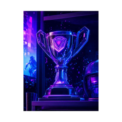 Gaming Trophy On Shelf - Gaming Culture Art Print (Matte Poster) - Moikas