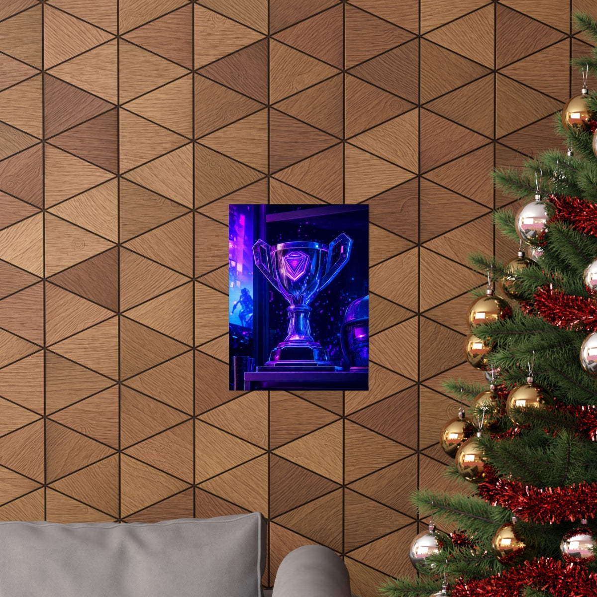 Gaming Trophy On Shelf - Gaming Culture Art Print (Matte Poster) - Moikas