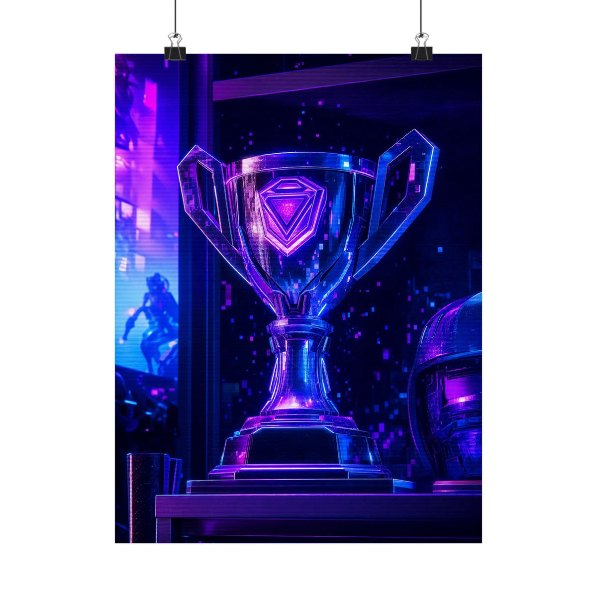 Gaming Trophy On Shelf - Gaming Culture Art Print (Matte Poster) - Moikas