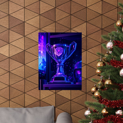 Gaming Trophy On Shelf - Gaming Culture Art Print (Matte Poster) - Moikas