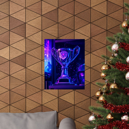 Gaming Trophy On Shelf - Gaming Culture Art Print (Matte Poster) - Moikas