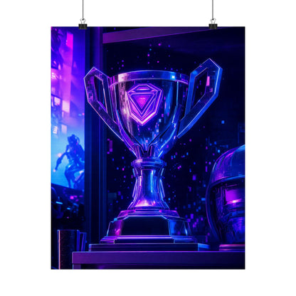 Gaming Trophy On Shelf - Gaming Culture Art Print (Matte Poster) - Moikas