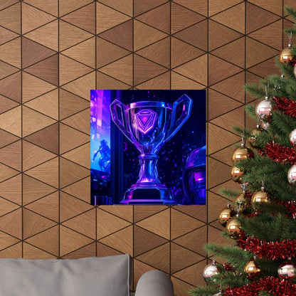 Gaming Trophy On Shelf - Gaming Culture Art Print (Matte Poster) - Moikas