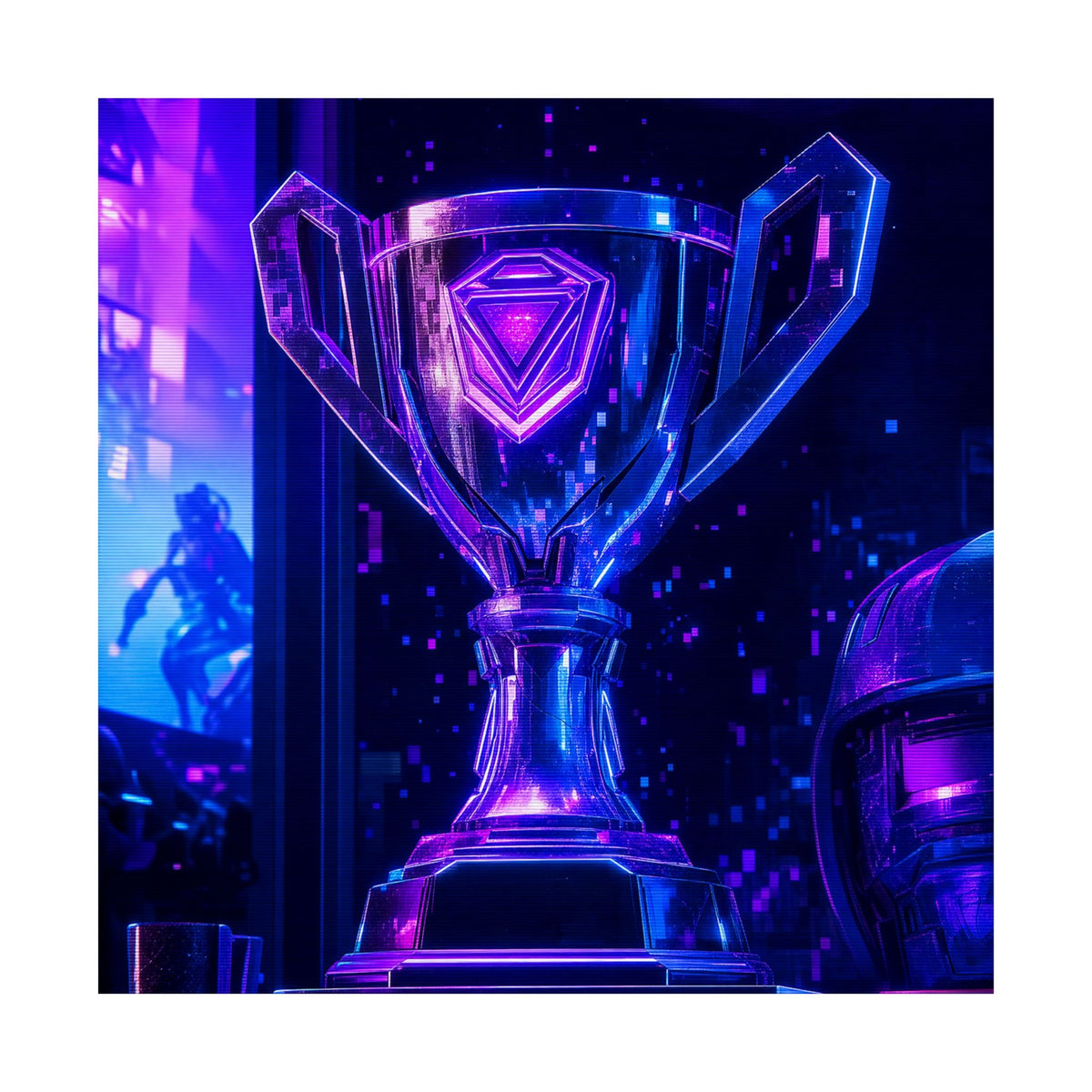 Gaming Trophy On Shelf - Gaming Culture Art Print (Matte Poster) - Moikas