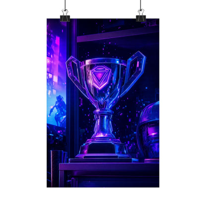 Gaming Trophy On Shelf - Gaming Culture Art Print (Matte Poster) - Moikas