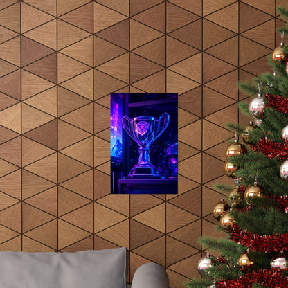 Gaming Trophy On Shelf - Gaming Culture Art Print (Matte Poster) - Moikas